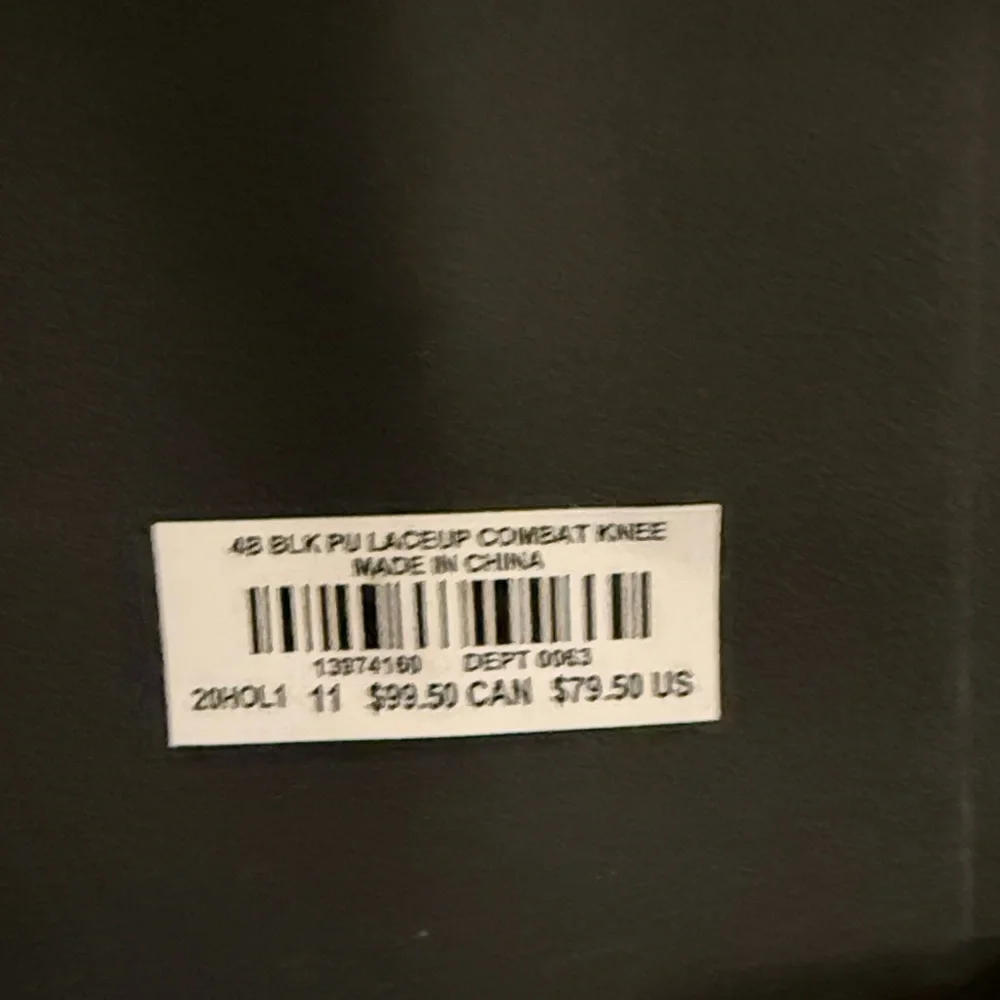 Black Lace-Up Knee-High Boots - Picture 9 of 11